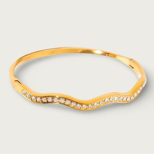 ZIRCON WAVE BANGLE NARUKVICA