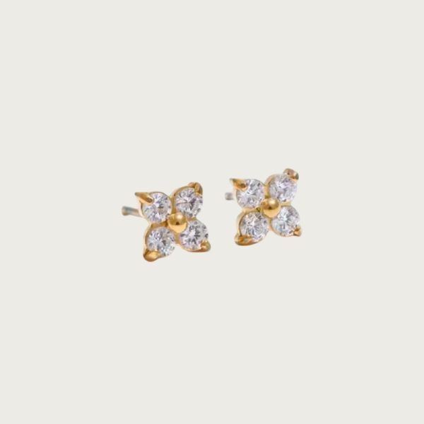 FLOWER ZIRCON NAUŠNICE