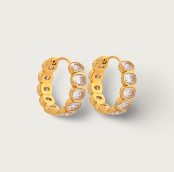 DOT ZIRCON HOOPS NAUŠNICE