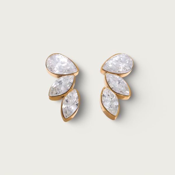 ZIRCON LEAF NAUŠNICE