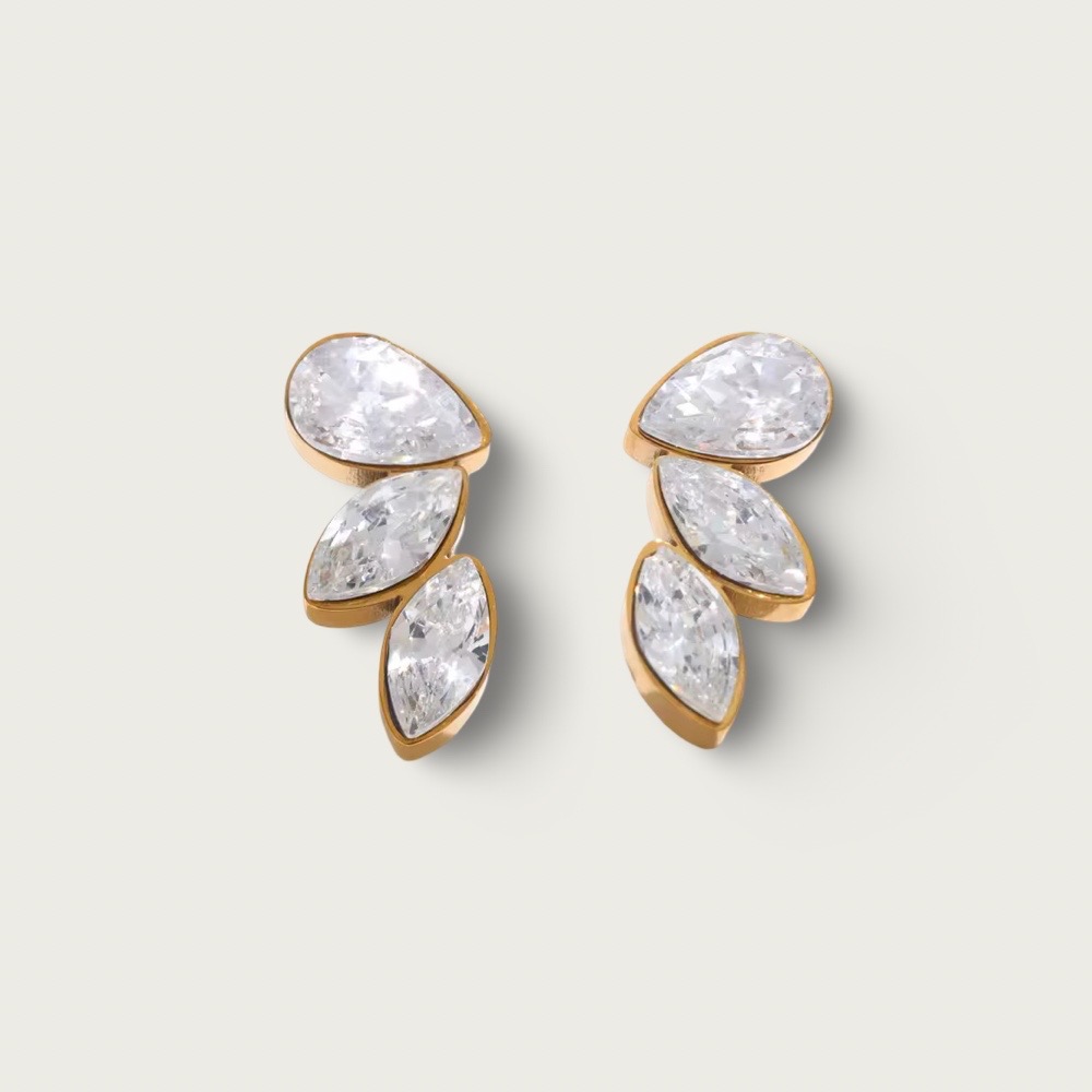 ZIRCON LEAF NAUŠNICE